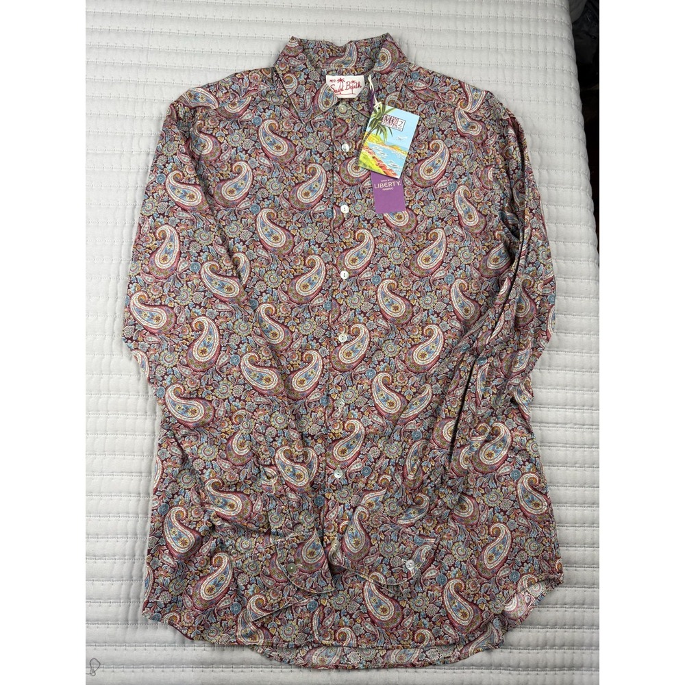 MC2 SAINT BARTH 100% COTTON LONG SLEEVE BUTTON DOWN SHIRT MADE IN MILANO/ITALY